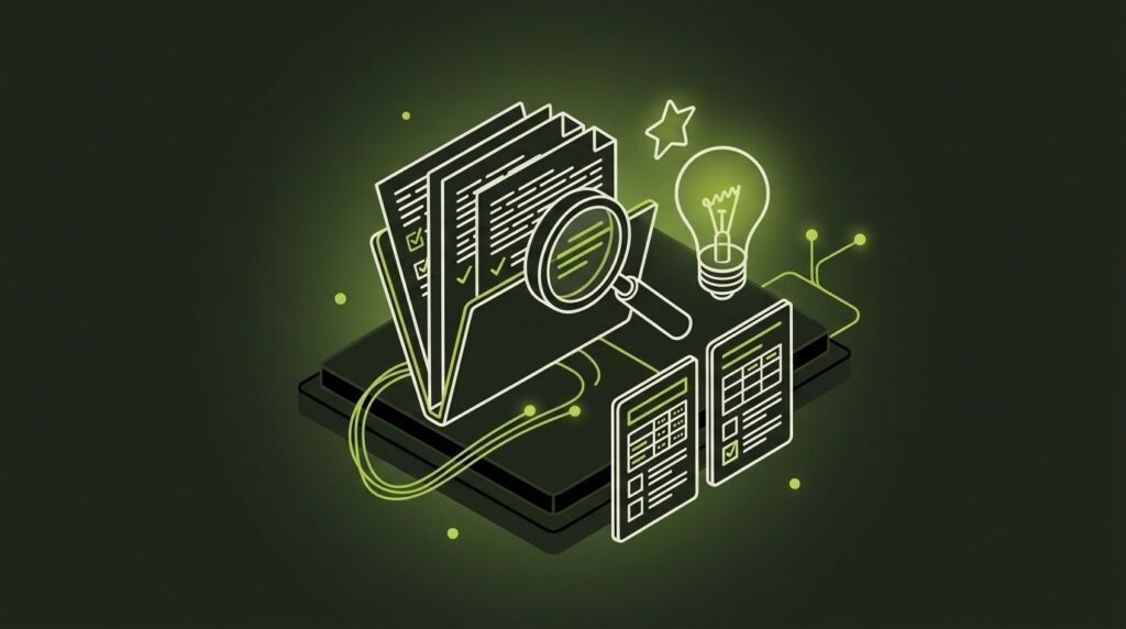 Beratung & Produktauswahl - IT-Illustration im Line-Art-Stil