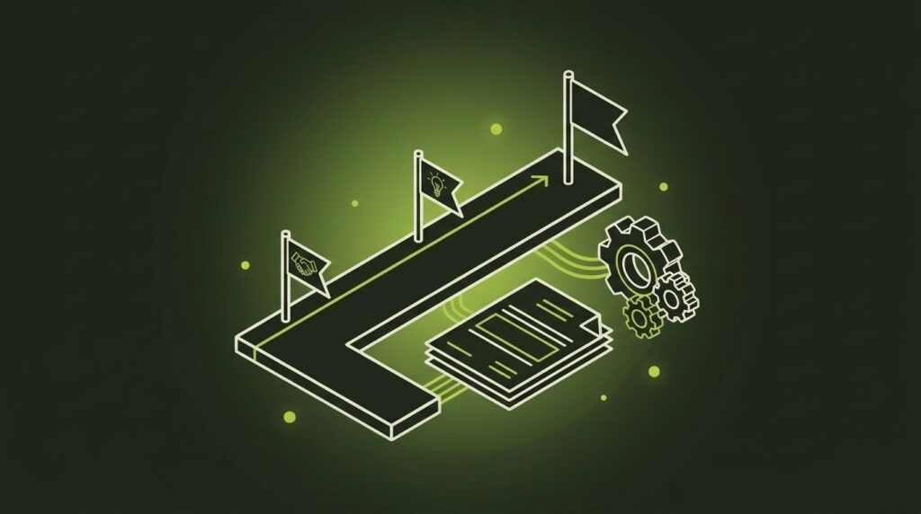 DATEV-Consulting & Projektberatung - IT-Illustration im Line-Art-Stil
