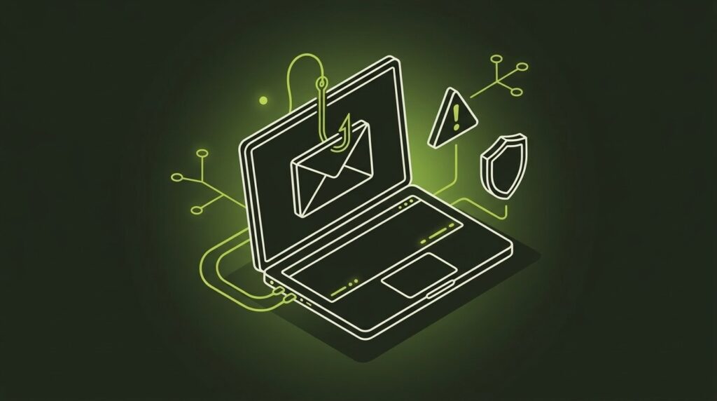 Social-Attacks & Awareness-Tests - IT-Illustration im Line-Art-Stil